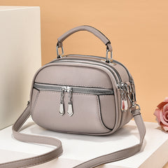New Female Lady Versatile Large Capacity Lightweight Soft Leather Shoulder Bag - Fashionner