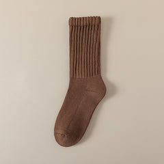Winter Fleece-lined Thickened Middle Tube Cotton Thermal Terry Long Tube Casual Socks - Fashionner