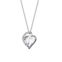 925 Sliver Heart Shaped Geometric Necklace Jewelry Women's Clavicle Chain Valentine's Mothers Day Gift - Fashionner