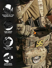 Chest Rig Tactical Chest Rig Molle Modular Micro Fight Chest Rigs With Magazine Pouch For Outdoor Hunting Aisoft - Tactical Vests Chest Rigs Protector for Outdoor Hunting Shooting