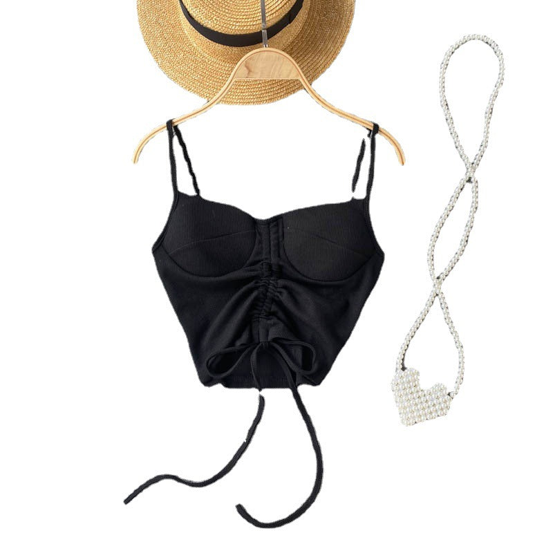 Women's Camisole Fashion Drawstring Slim Fit Vest - Fashionner