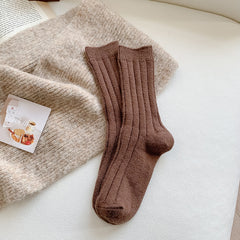 Solid Color Wool Socks Children - Fashionner