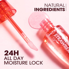 Strawberry Flavor Aloe Lip Gloss Nourishing Moisturizing
