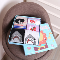 Cute Cartoon Three-dimensional Pure Cotton Mid Tube Christmas Couple Socks - Fashionner