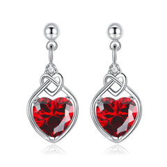 Heart-shaped Ruby Jewelry Suit - Fashionner