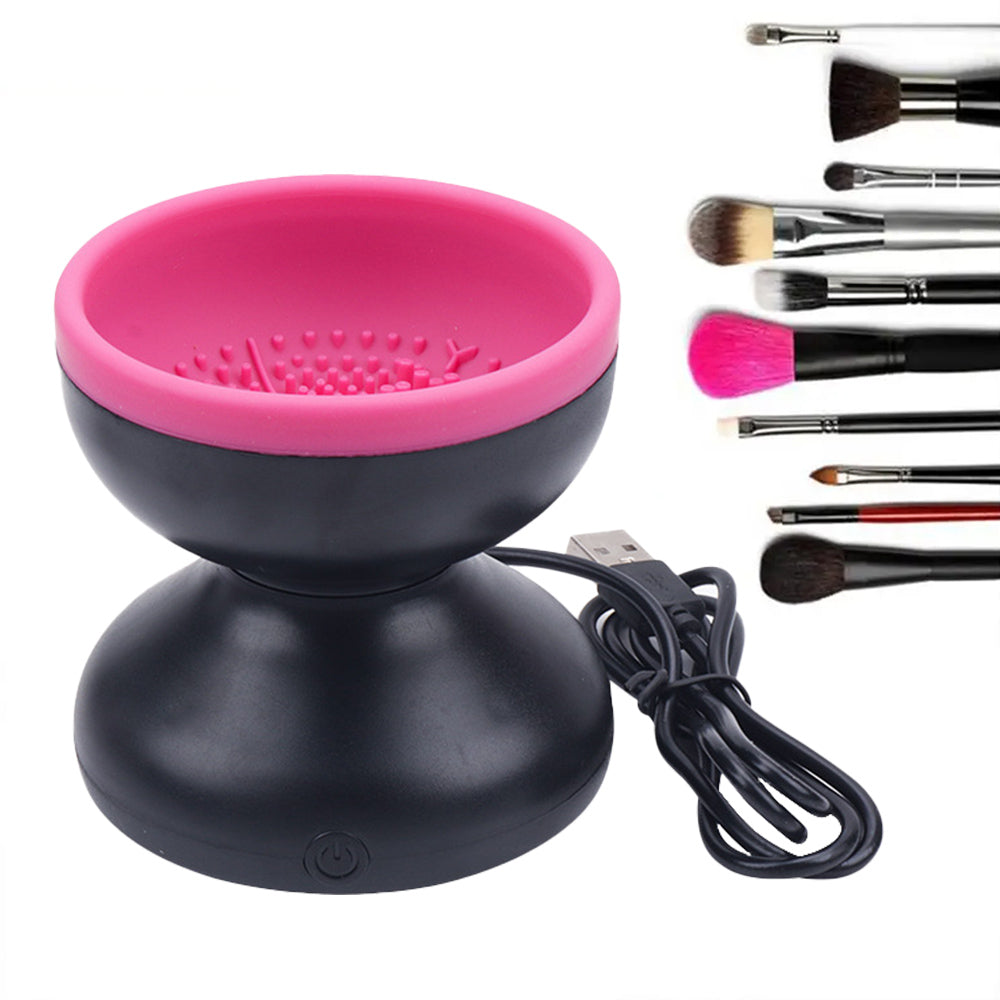 Electric Makeup Brush Cleaner Machine Portable Automatic USB Cosmetic Brush Cleaner Tools For All Size Beauty Makeup Brushes Set - Fashionner