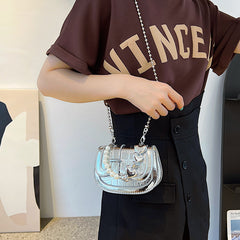 New Laser Pearl Tote Saddle Girl Mini - Fashionner