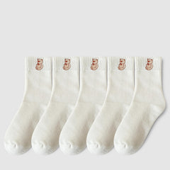 Women's Fashion Terry Padded Warm Solid Colour Socks - Fashionner