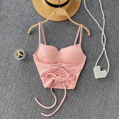 Women's Camisole Fashion Drawstring Slim Fit Vest - Fashionner