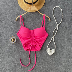 Women's Camisole Fashion Drawstring Slim Fit Vest - Fashionner