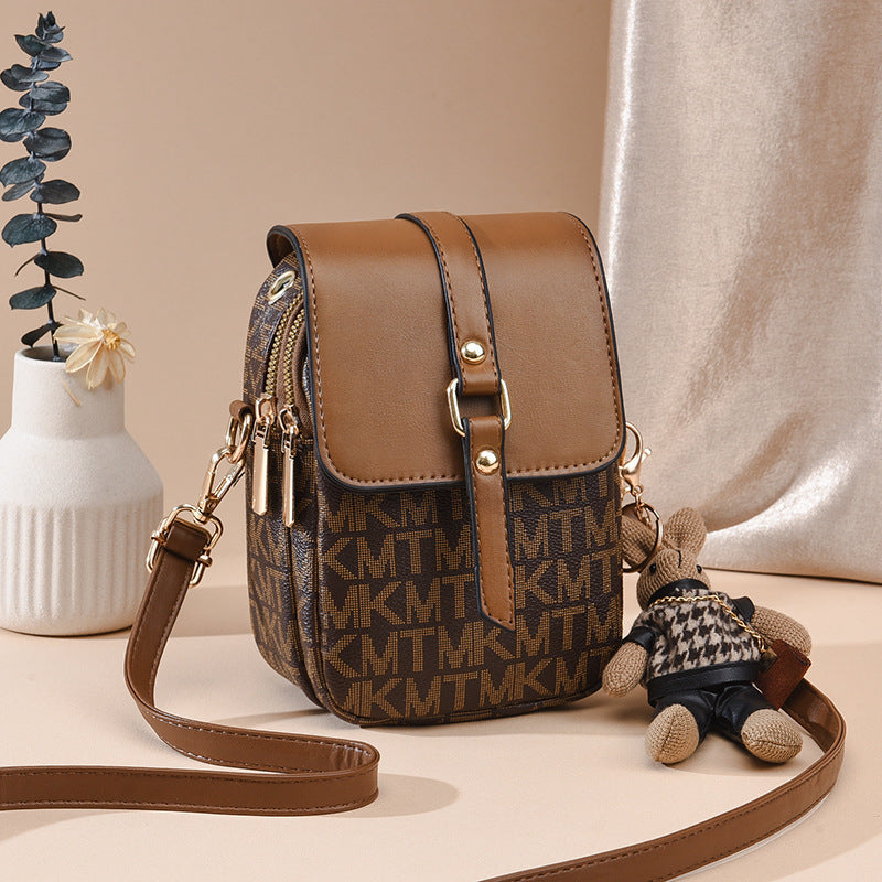 Women's Retro Multi-layer Messenger Mobile Phone Bag - Fashionner