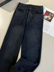 Vintage Handmade Embroidered Warm Washed Jeans - Fashionner