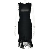 Slim Skinny Sleeveless Dress For Women Fashion Party Club Dresses - Fashionner