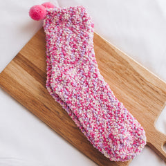 Thickened Fleece-lined Confinement Coral Fleece Sleeping Wear Warm Terry Sleeping Socks - Fashionner
