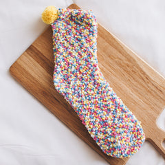 Thickened Fleece-lined Confinement Coral Fleece Sleeping Wear Warm Terry Sleeping Socks - Fashionner