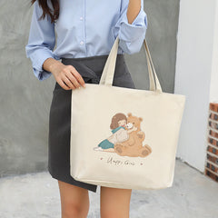 Women's Canvas Bag New Shoulder Handbag Student Tote One Piece - Fashionner