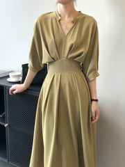 V-neck Dresses Women Temperament Waist - Fashionner