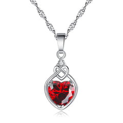 Heart-shaped Ruby Jewelry Suit - Fashionner