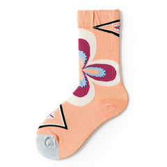 Trendy Mid-calf Length Socks Preppy Style Stockings Artistic Illustration Socks - Fashionner