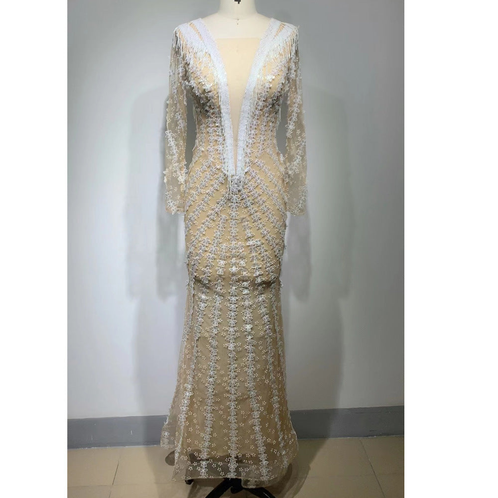 Backless Tight Fishtail Sheath Dress - Fashionner