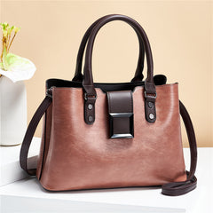 Women Shoulder Bag Big Buckle Handbags Work Daily Office Crossbody Bags - Fashionner
