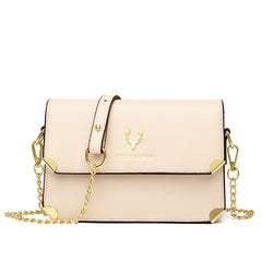Fashion Color Contrast Deer Head Chain Crossbody Bag - Fashionner