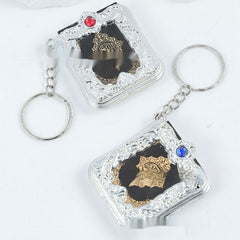 Retro Small Sutra Text Keychain Pendant English Diamond Pendant