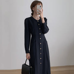 Design Pocket Mid-length Dress Women - Fashionner