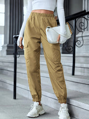 New Cargo Pants Fashion Casual Multi-pocket Elastic Waist Pencil Pants For Women - Fashionner