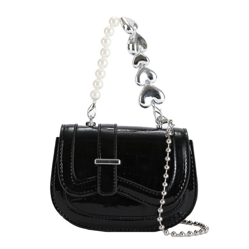 New Laser Pearl Tote Saddle Girl Mini - Fashionner