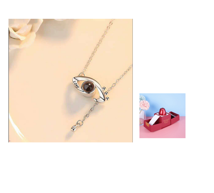 Hot Valentine's Day Gifts Metal Rose Jewelry Gift Box Necklace For Wedding Girlfriend Necklace Gifts - Fashionner