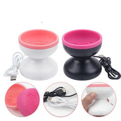 Electric Makeup Brush Cleaner Machine Portable Automatic USB Cosmetic Brush Cleaner Tools For All Size Beauty Makeup Brushes Set - Fashionner
