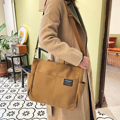 New Women's Canvas Casual Retro Large Capacity Multi-layer Women's Messenger Bag - Fashionner