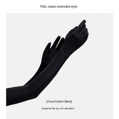 Nylon Ice Silk Long Sun Protection Ice Sleeve Gloves Women's UV Protection Sleeves Sun Protection Summer Long Arm Guard