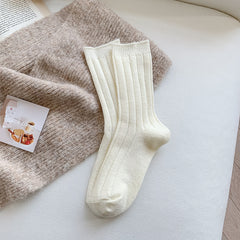 Solid Color Wool Socks Children - Fashionner