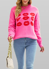 European And American Autumn Winter Love Lips Sweater - Fashionner