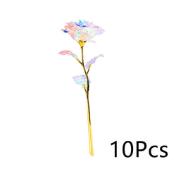 Valentine's Day Gift Gold Foil Rose Artificial Bouquet - Fashionner