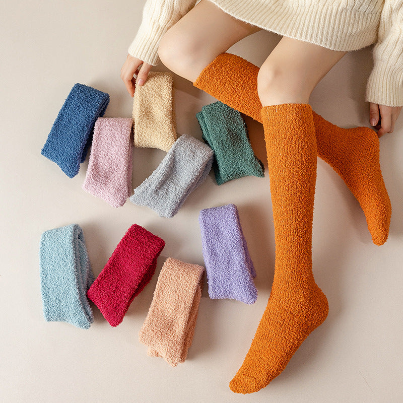 Lint-free Coral Fleece Socks Warm - Fashionner
