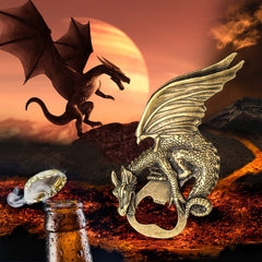 Metal Crafts Zinc Alloy Electroplating Dinosaur Beer Bottle Opener