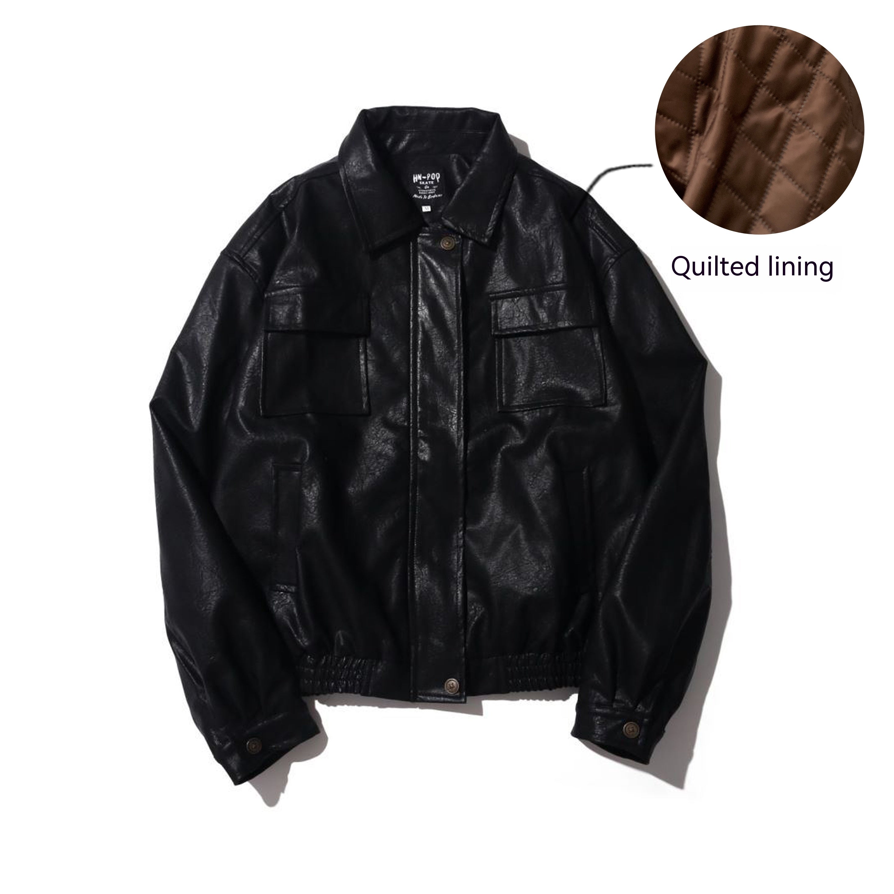 Japanese Vintage PU Motorcycle Leather Jacket - Fashionner