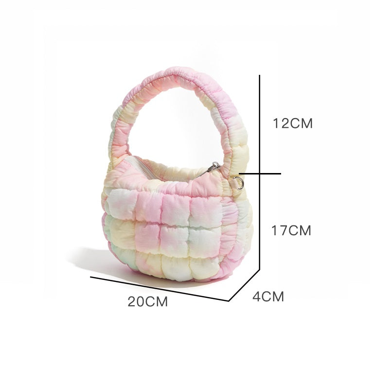 Cloud Bag Bubble Pleated Nylon Puff Handbag - Fashionner