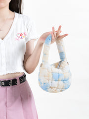 Cloud Bag Bubble Pleated Nylon Puff Handbag - Fashionner