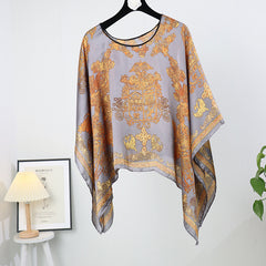 Artificial Silk Pullover Sunscreen Scarf Shawl - Fashionner