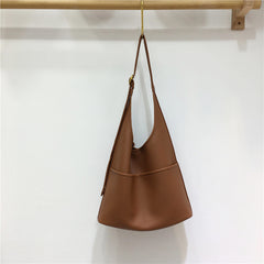 Simple Easy Matching Tote Bag Soft Leather Large Capacity Shoulder Bag