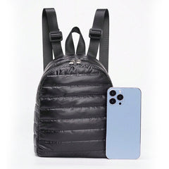 Cotton-padded Down Embroidery Thread Space Cotton Backpack