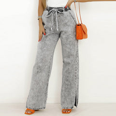 All-matching Light Color Casual Wide-leg Pants - Fashionner