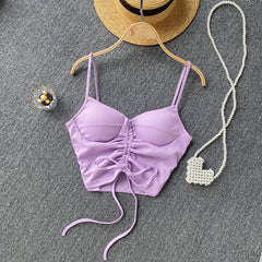 Women's Camisole Fashion Drawstring Slim Fit Vest - Fashionner