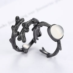 Fashion Spike Rose Couple Ring