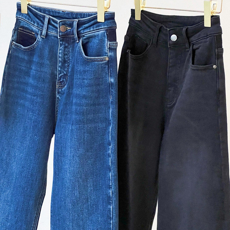 Vintage Handmade Embroidered Warm Washed Jeans - Fashionner