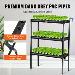 Hydroponics Growing System 108 Sites 3-Layer Hydroponic Grow Kit PVC Pipes